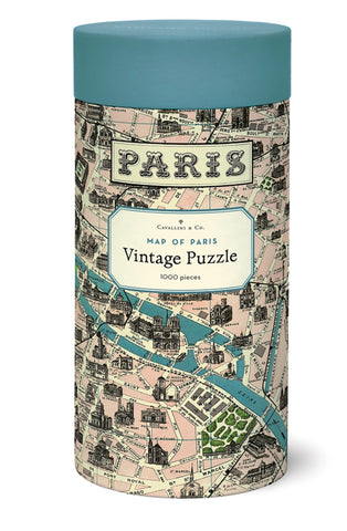 Vintage Jigsaw Puzzle: Map of Paris