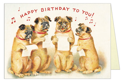 Singing Pups "Happy Birthday To You" Note Card