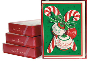 Vintage Candy Canes Boxed Christmas Cards