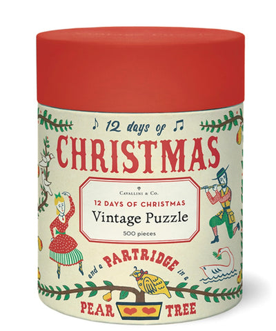Vintage 12 Days of Christmas jigsaw puzzle