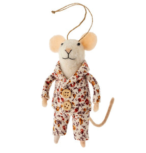 Felt Mouse Ornament: “Pyjama Paul”