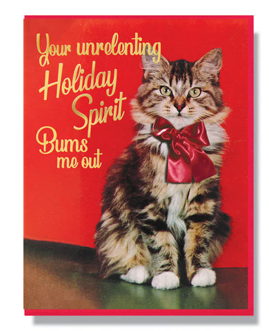 Smitten Kitten: "Your Unrelenting Holiday Spirit Bums Me Out" Boxed Holiday Cards