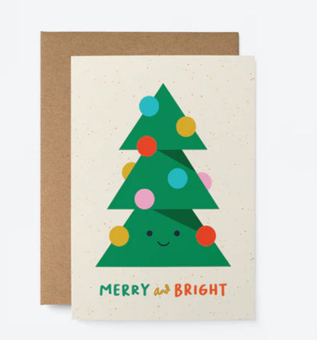 Merry and Bright Tree - Holiday Card