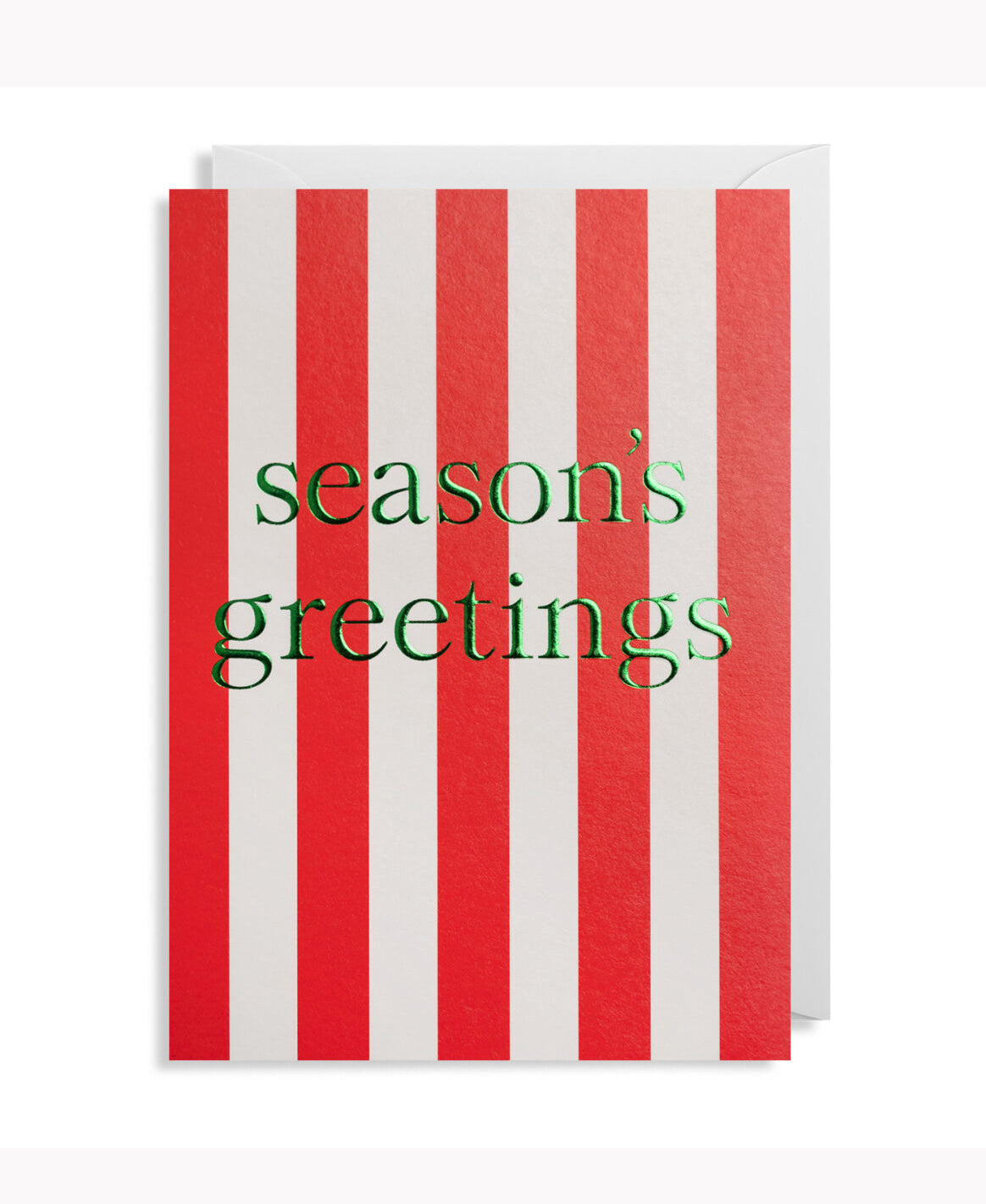 Candy Cane Stripe “Season’s Greetings”Holiday Card