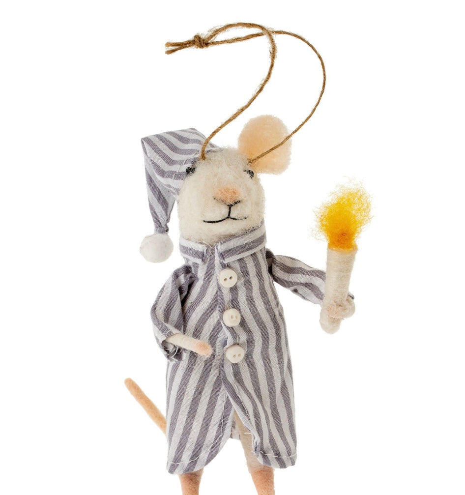 Felt Mouse Ornament: “Wee Willy Winky”