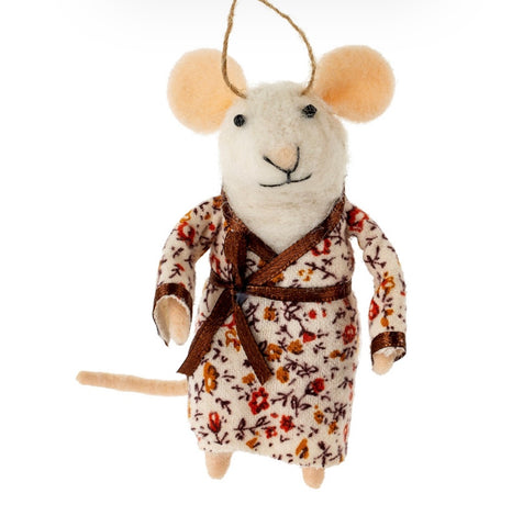 Felt Mouse Ornament: “Pyjama Patty”