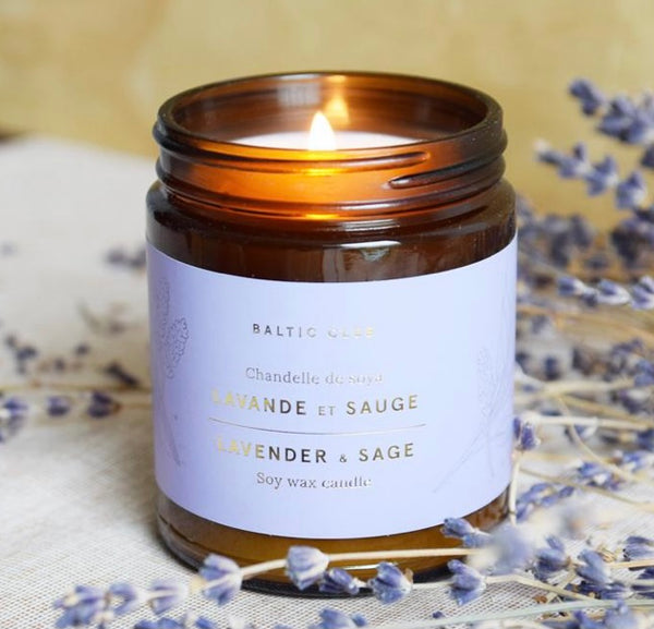 "Lavender & Sage" 8oz.Soy Wax Candle