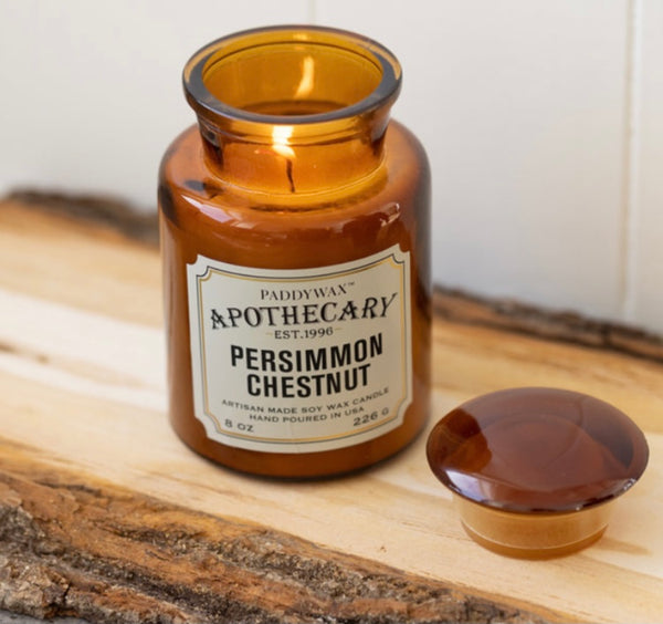 Persimmon Chestnut 8oz. Apothecary Candle