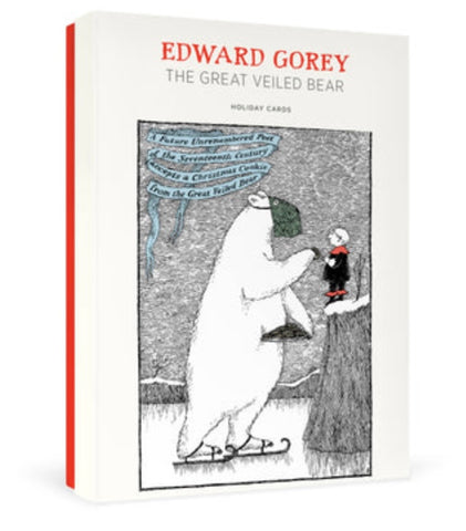 Edward Gorey: "The Great Veiled Bear" Box of 12 Holiday Cards