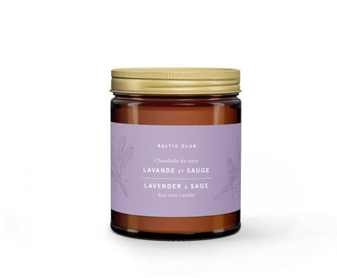 "Lavender & Sage" 8oz.Soy Wax Candle