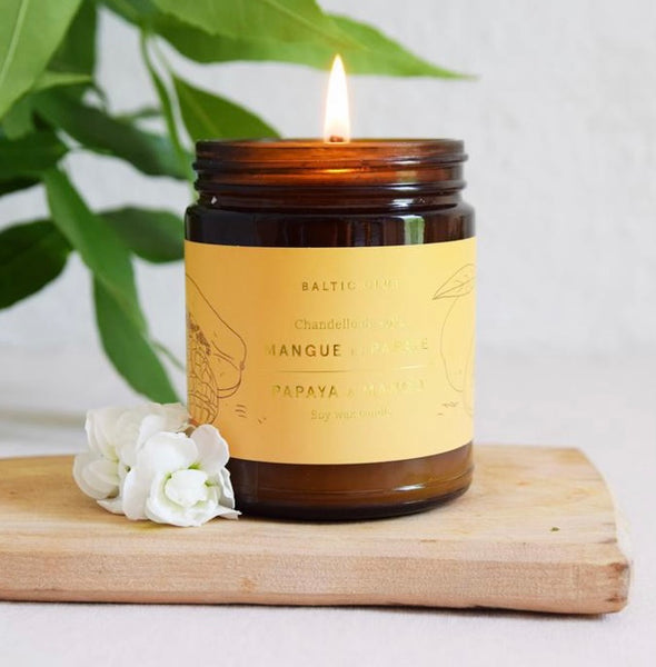 "Papaya and Mango" 8oz. Soy Wax Candle