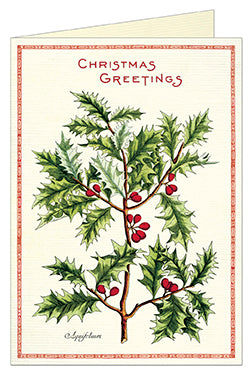 "Vintage Holly" Christmas Card