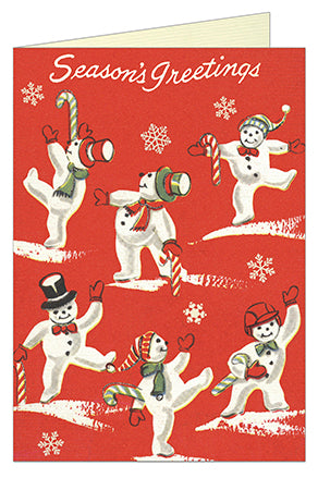 "Vintage Snowmen" Season's Greetings Holiday Card