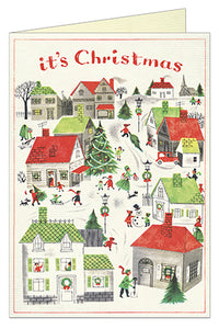 "Vintage Christmas Village" Christmas Card
