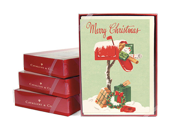 "Vintage Christmas Mailbox" Boxed Christmas Cards