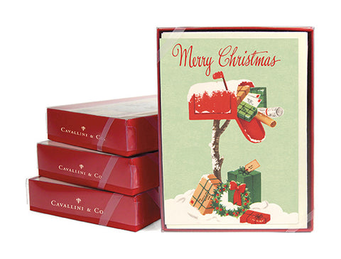"Vintage Christmas Mailbox" Boxed Christmas Cards