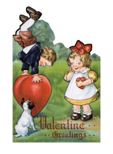 "Polka Dot Kitty" set of 15 assorted Retro Valentines