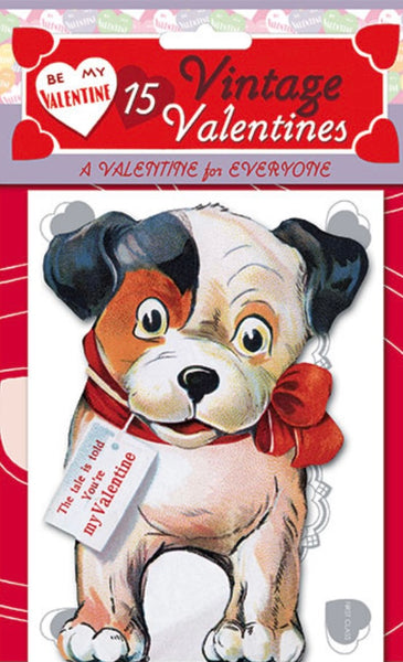 "Puppy" Set of 15 Assorted Retro Valentines