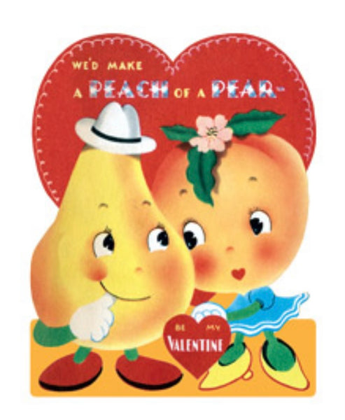 "Peach of A Pair" Set of 15 assorted Retro Valentines