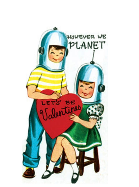 "However We Planet" Set of 15 assorted Retro Valentines