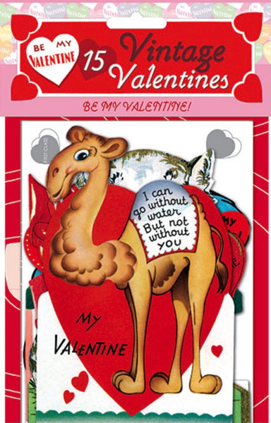 "Camel" Set of 15 Assorted Retro Valentines
