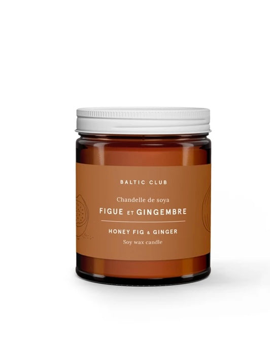 "Honey Fig & Ginger"  8 oz. Soy Wax Candle