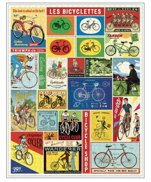 Vintage Jigsaw Puzzle: Bicycles
