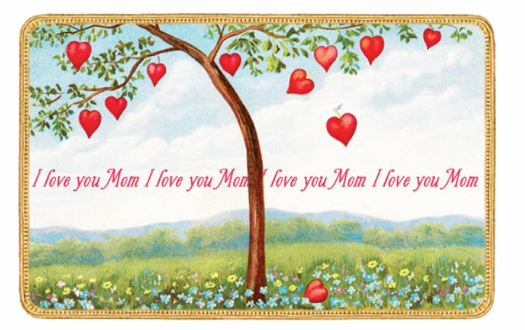 "I Love You Mom" Heart Tree Note Card