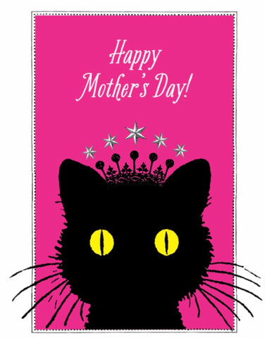 "Black Cat" Mother's Day Card