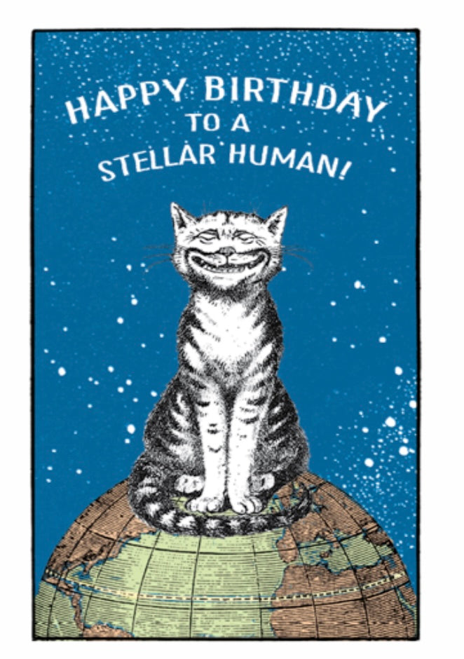 "Happy Birthday To A Stellar Human" Note Card
