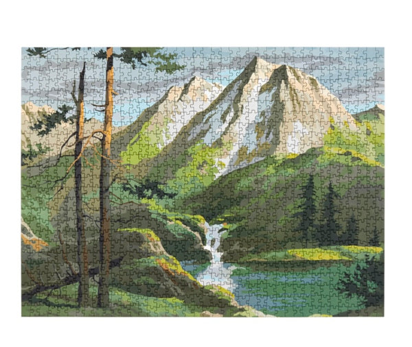 Paint By Numbers 1,000 piece Jigsaw Puzzle: "Mountains"