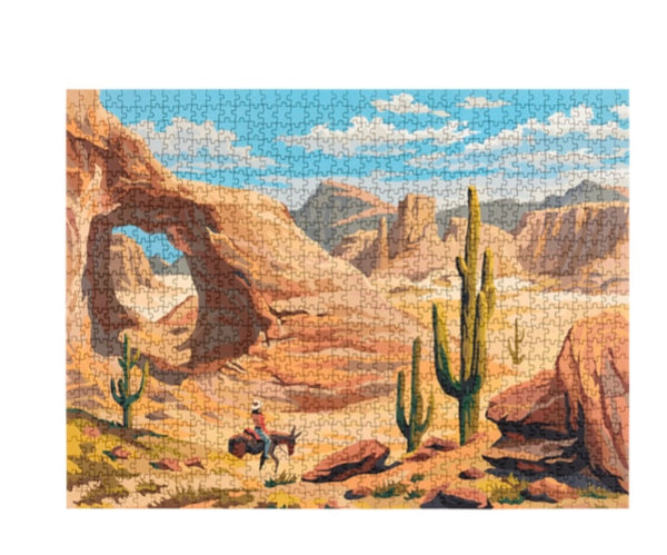 Paint By Numbers 1,000 piece Jigsaw Puzzle: "Desert"