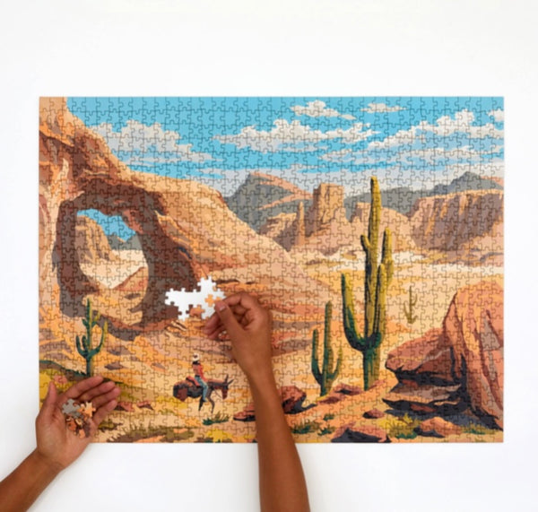 Paint By Numbers 1,000 piece Jigsaw Puzzle: "Desert"
