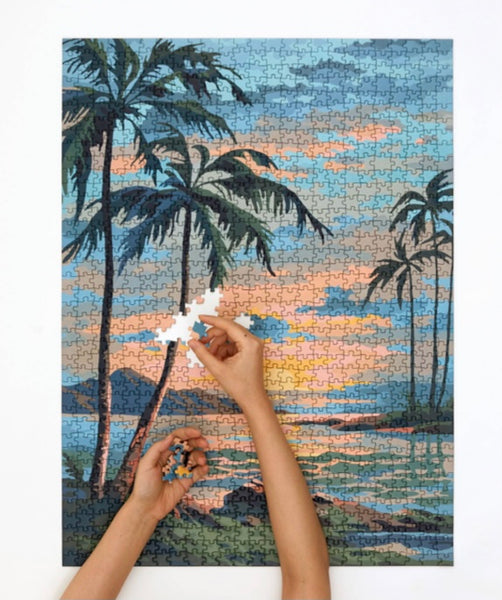 Paint By Numbers 1,000 piece Jigsaw Puzzle: "Tropics"