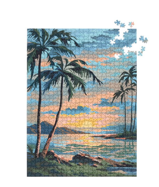 Paint By Numbers 1,000 piece Jigsaw Puzzle: "Tropics"
