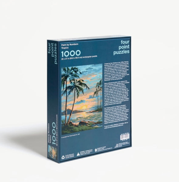 Paint By Numbers 1,000 piece Jigsaw Puzzle: "Tropics"