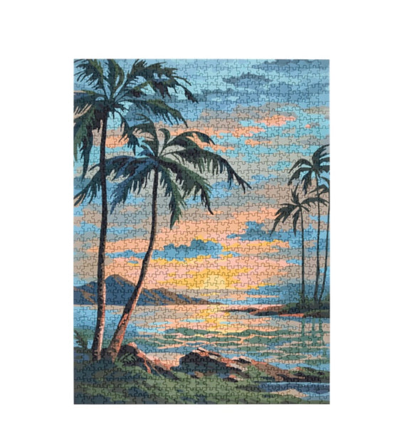 Paint By Numbers 1,000 piece Jigsaw Puzzle: "Tropics"
