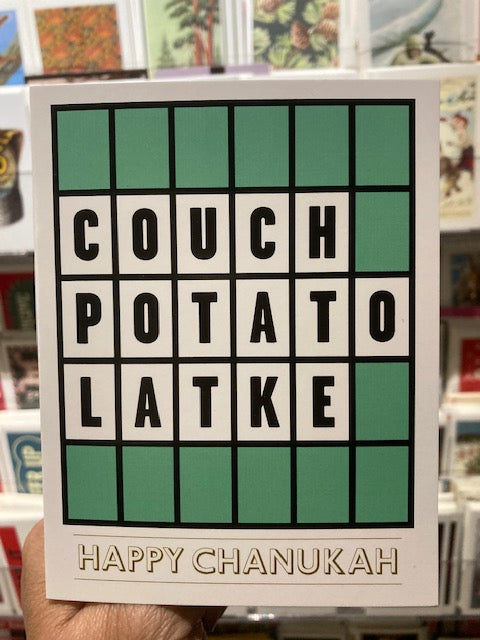 "Couch Potato Latke" Hanukkah Card
