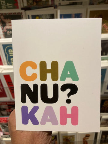 "CHA NU? KAH" Hanukkah Card