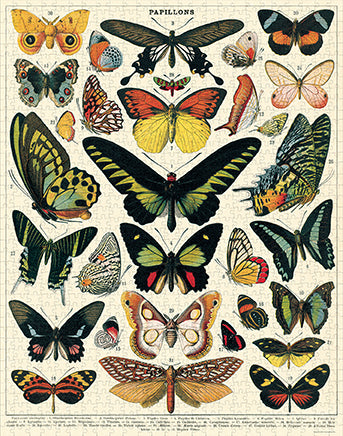 Vintage Jigsaw Puzzle: Butterflies