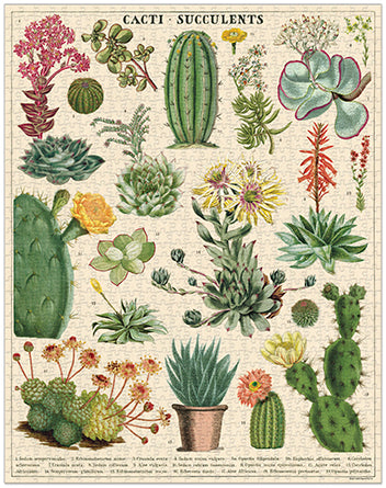 Vintage Jigsaw Puzzle: Cacti & Succulents