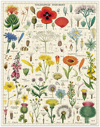 Vintage Jigsaw Puzzle: Wildflowers