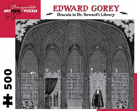 Edward Gorey: "Dracula in Dr. Seward's Library" 500 piece jigsaw puzzle