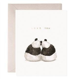 "Love You" Pandas Note Card
