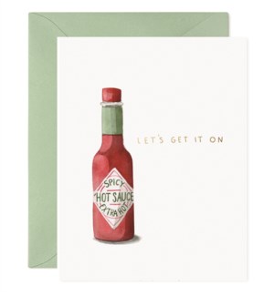 "Let's Get It On" Hot Sauce Note Card