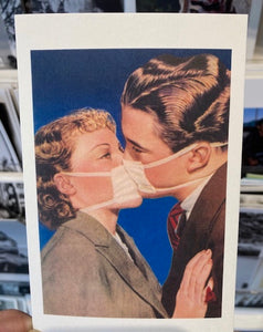 "Masked Kiss"  Postcard