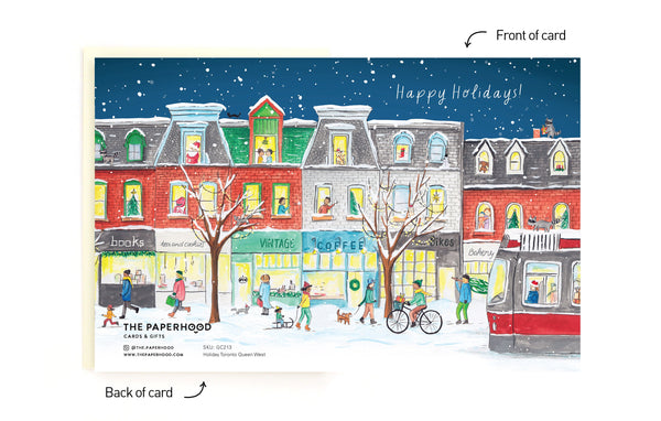 "Toronto: Queen Street Wraparound"  box of 8 holiday cards