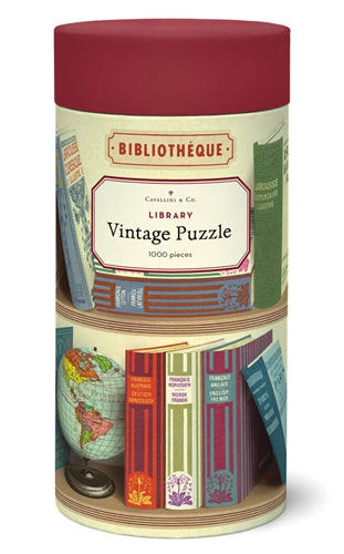 Vintage Jigsaw Puzzle: Library