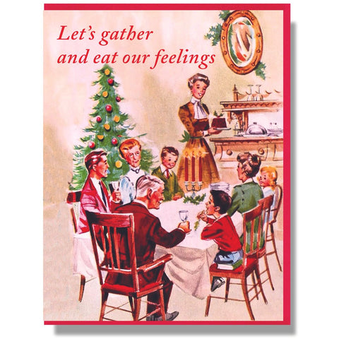 Smitten Kitten: "Let's gather and eat our feelings" Boxed Holiday Cards