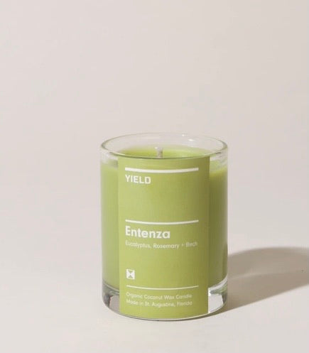 "Entenza" Organic Coconut Wax Votive Candle in Glass